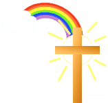 cross and rainbow